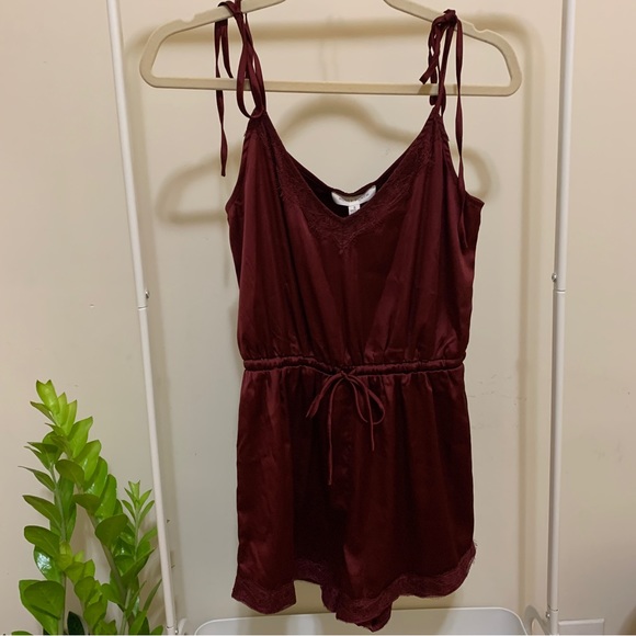 NWT Burgundy Romper - Picture 2 of 13